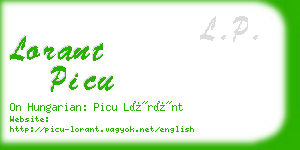 lorant picu business card